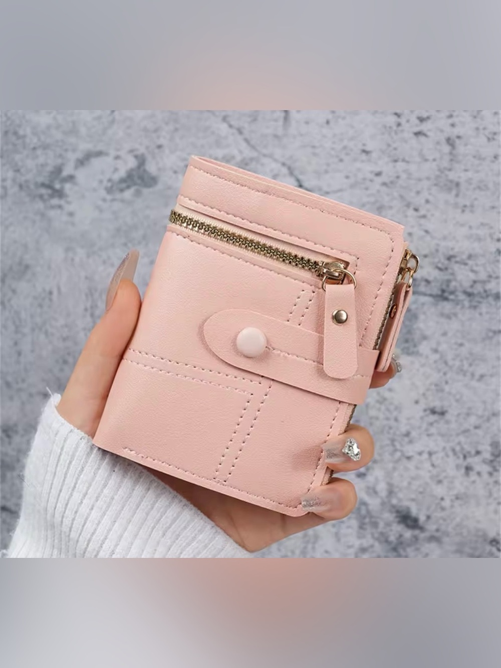 Women's Compact Pink Wallet - Stylish Small Purse